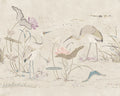 Seabirds wallpaper by Sandberg – chinoiserie design, Beige – Sandstone