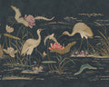Seabirds wallpaper by Sandberg – chinoiserie design, Blue – Dark Blue