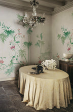 Bamboo Grove wallpaper by Sandberg – chinoiserie design, Green – styled in a room setting, view 8