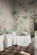 Bamboo Grove wallpaper by Sandberg – chinoiserie design, Green – styled in a room setting, view 9