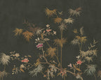 Bamboo Grove wallpaper by Sandberg – chinoiserie design, Brown – Dark – flat swatch showing the repeat, view 2