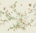 Bloom wallpaper by Sandberg – chinoiserie design, Green – Spring Green – flat swatch showing the repeat, view 4