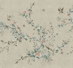 Bloom wallpaper by Sandberg – chinoiserie design, Grey – flat swatch showing the repeat