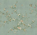 Bloom wallpaper by Sandberg – chinoiserie design, Teal – flat swatch showing the repeat, view 5