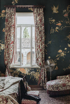 Bloom wallpaper by Sandberg – chinoiserie design, Blue – Midnight Blue – styled in a room setting, view 9