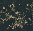 Bloom wallpaper by Sandberg – chinoiserie design, Blue – Midnight Blue – flat swatch showing the repeat, view 3