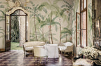 Louie wall mural by Sandberg – tropical design, Green – styled in a room setting, view 2