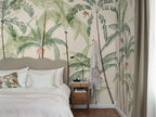 Louie wall mural by Sandberg – tropical design, Green – styled in a room setting, view 3
