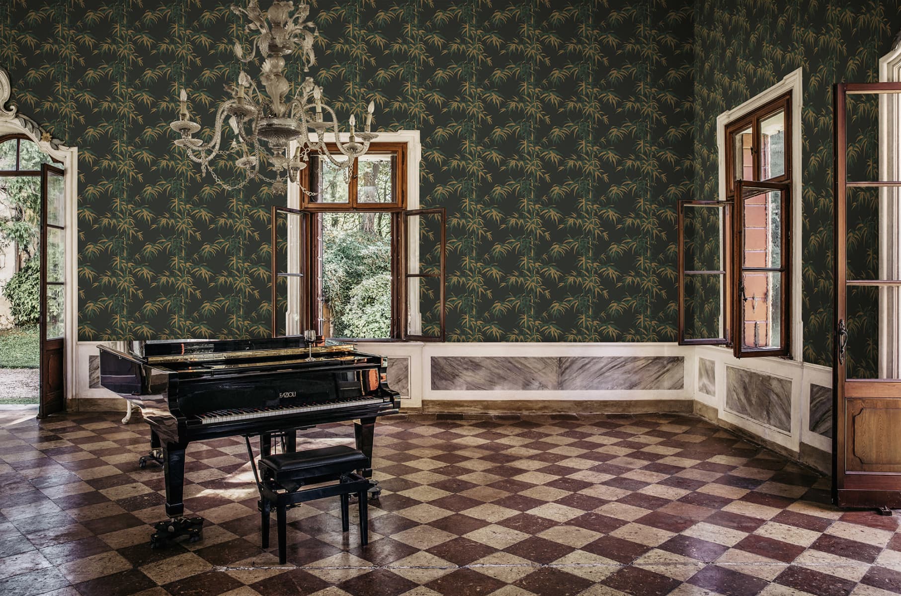 Leon wallpaper by Sandberg in a room setting