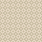 Edvin wallpaper by Sandberg, flat swatch of a sage-green diamond-trellis floral motif on cream