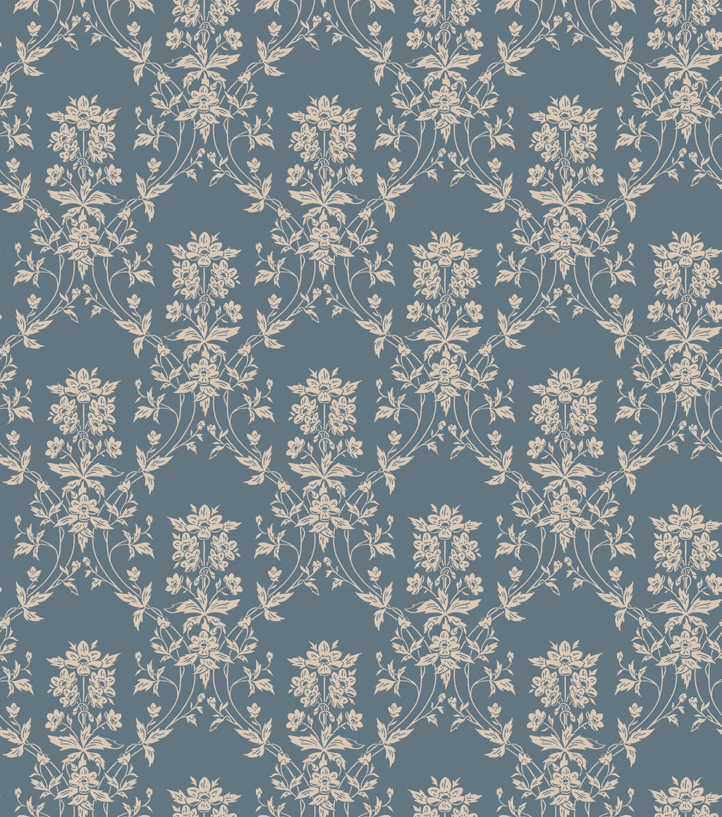 Alva Indigo Blue wallpaper by Sandberg – floral design