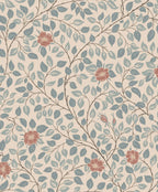 Solliden Blue wallpaper by Sandberg – floral design