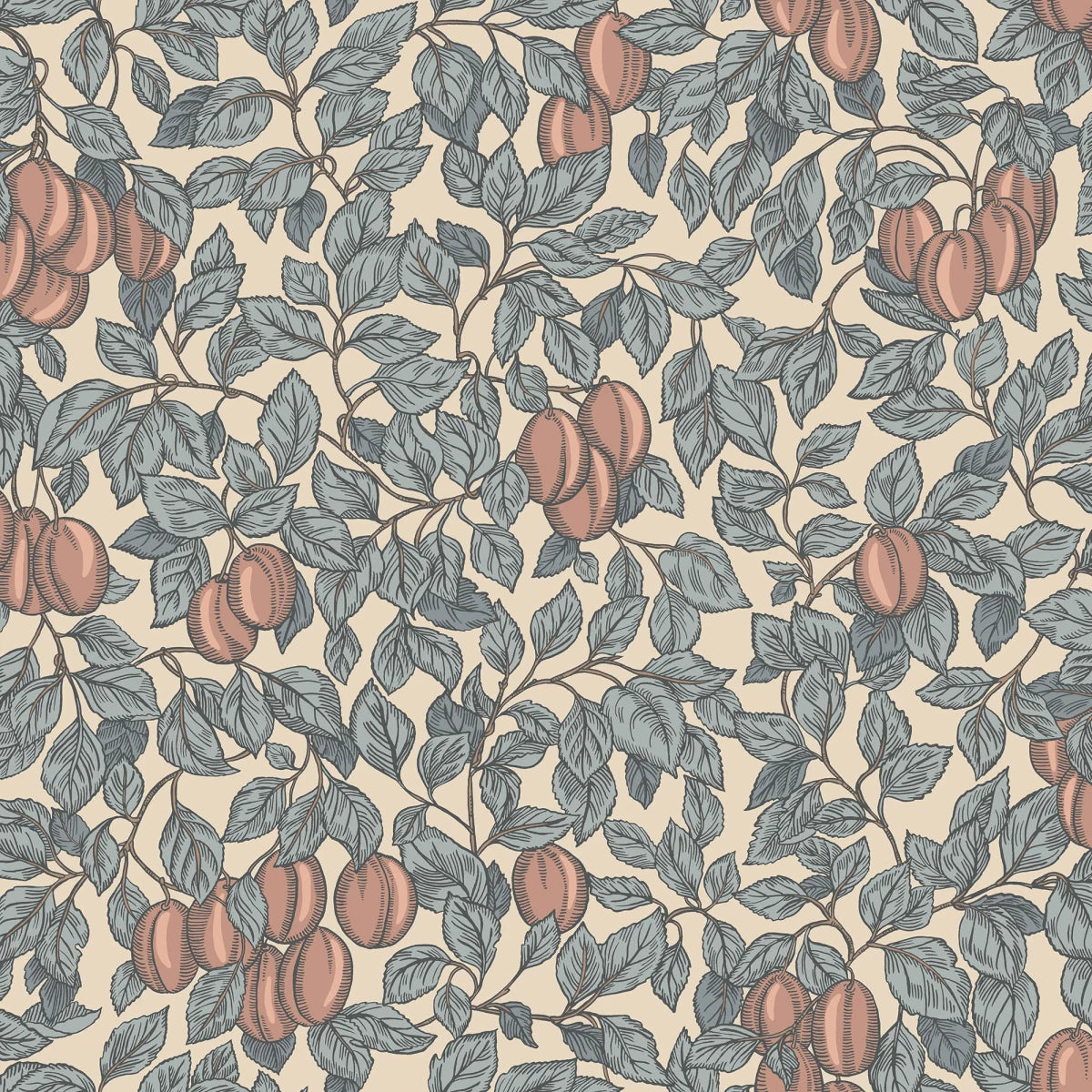 Emrik Blue wallpaper by Sandberg – botanical design
