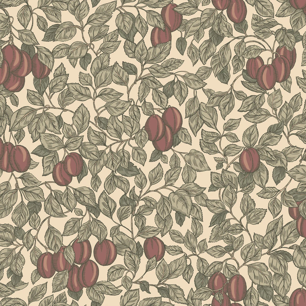 Emrik Burgundy wallpaper by Sandberg – botanical design