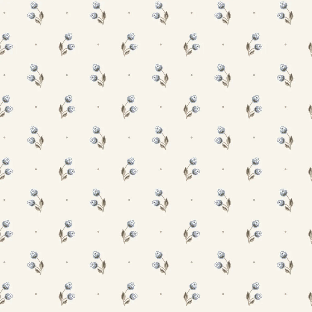 Siv Misty Blue wallpaper by Sandberg – floral design