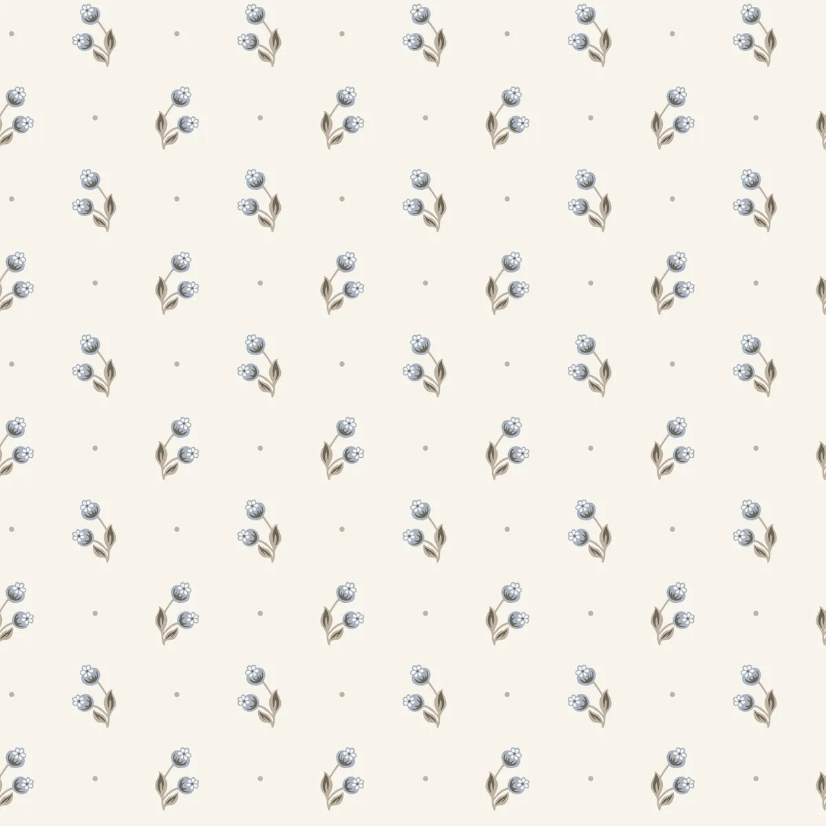 Siv Misty Blue wallpaper by Sandberg – floral design