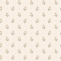 Siv wallpaper by Sandberg, tonal cream and sage floral sprig on ivory, flat swatch colourway