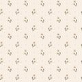Siv wallpaper by Sandberg, tonal cream and sage floral sprig on ivory, flat swatch colourway