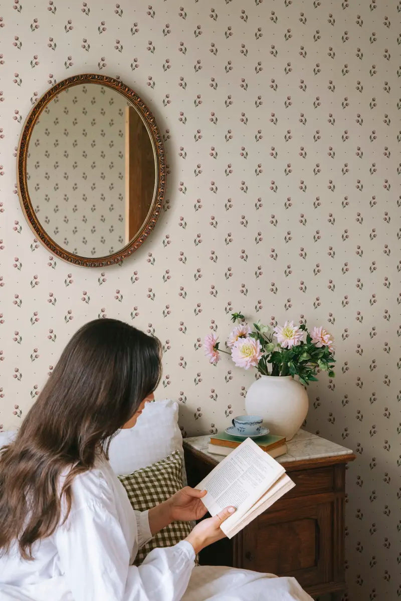 Siv wallpaper by Sandberg in a room setting