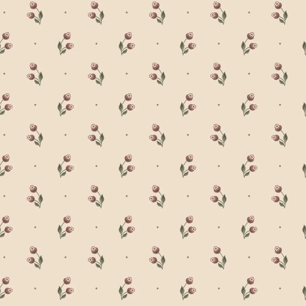 Siv Burgundy wallpaper by Sandberg – floral design