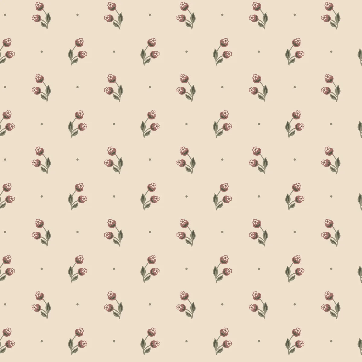 Siv Burgundy wallpaper by Sandberg – floral design