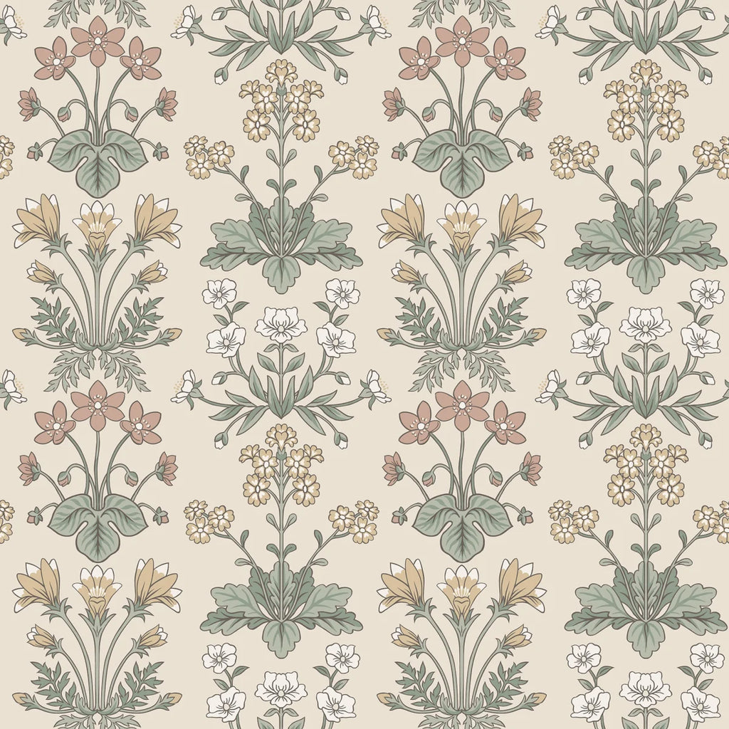 Maj Sandstone wallpaper by Sandberg – floral design