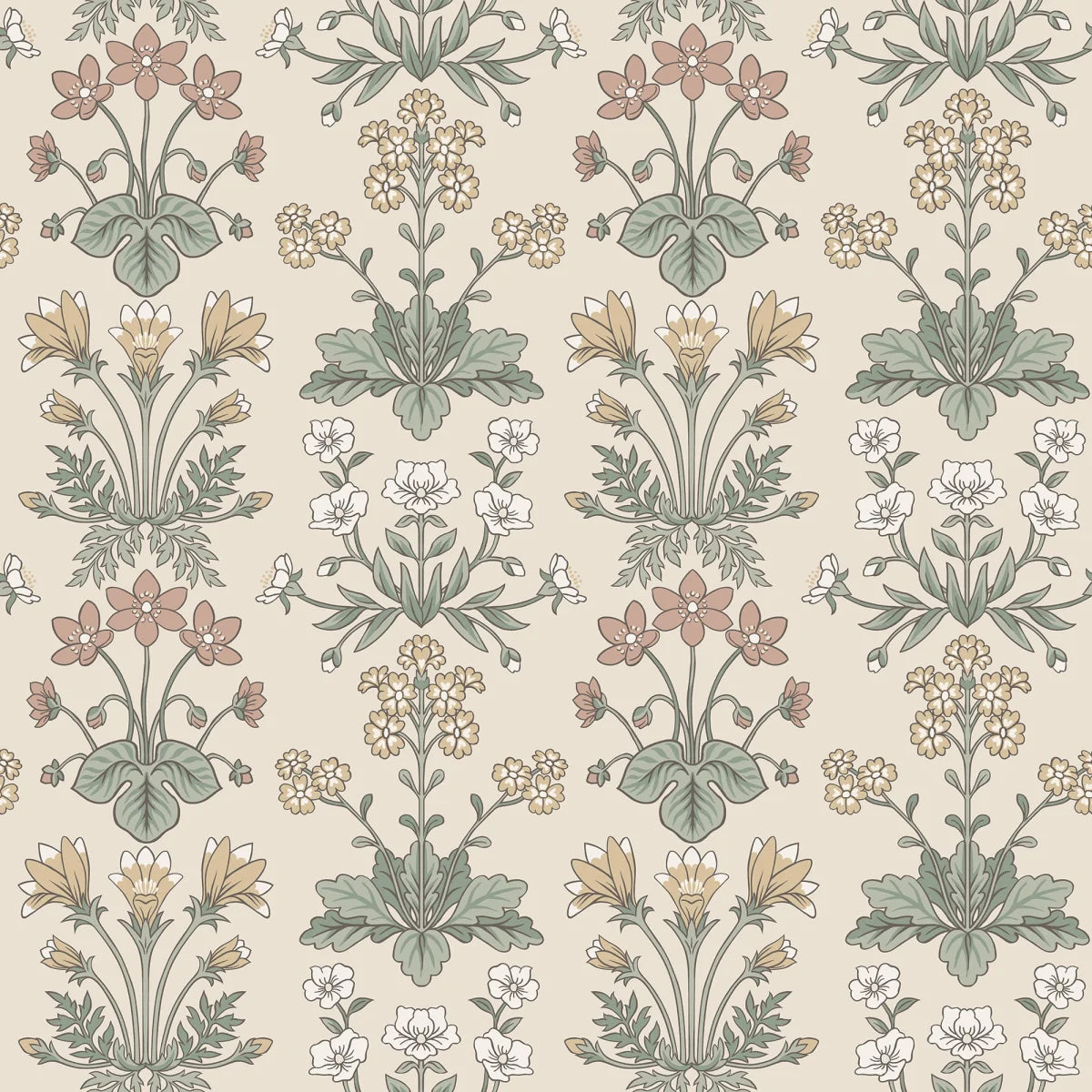 Maj Sandstone wallpaper by Sandberg – floral design