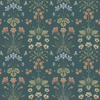 Maj Midnight Blue wallpaper by Sandberg – floral design