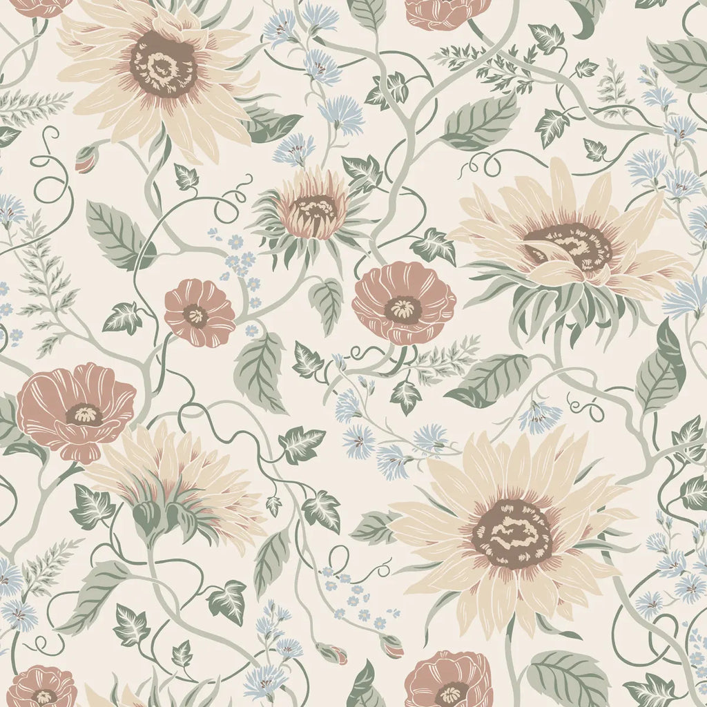 Solveig Colorful wallpaper by Sandberg – floral design
