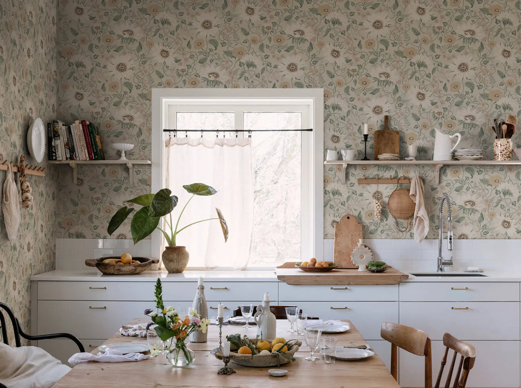 Solveig wallpaper by Sandberg in a room setting