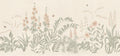 Aino wall mural by Sandberg – floral design, Pastel – flat swatch showing the repeat, view 2