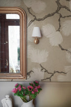 Pine Mural wall mural by Sandberg – botanical design, Beige – styled in a room setting, view 2