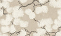 Pine Mural wall mural by Sandberg – botanical design, Beige – flat swatch showing the repeat