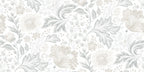 Ava Elvira wall mural by Sandberg – floral design, Pastel – flat swatch showing the repeat