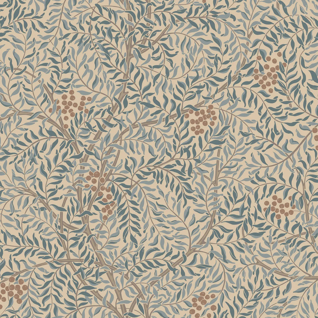 Simon Misty Blue wallpaper by Sandberg – botanical design