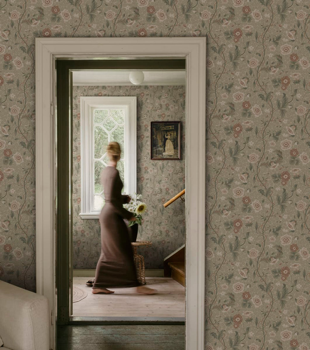 Ulla wallpaper by Sandberg in a room setting