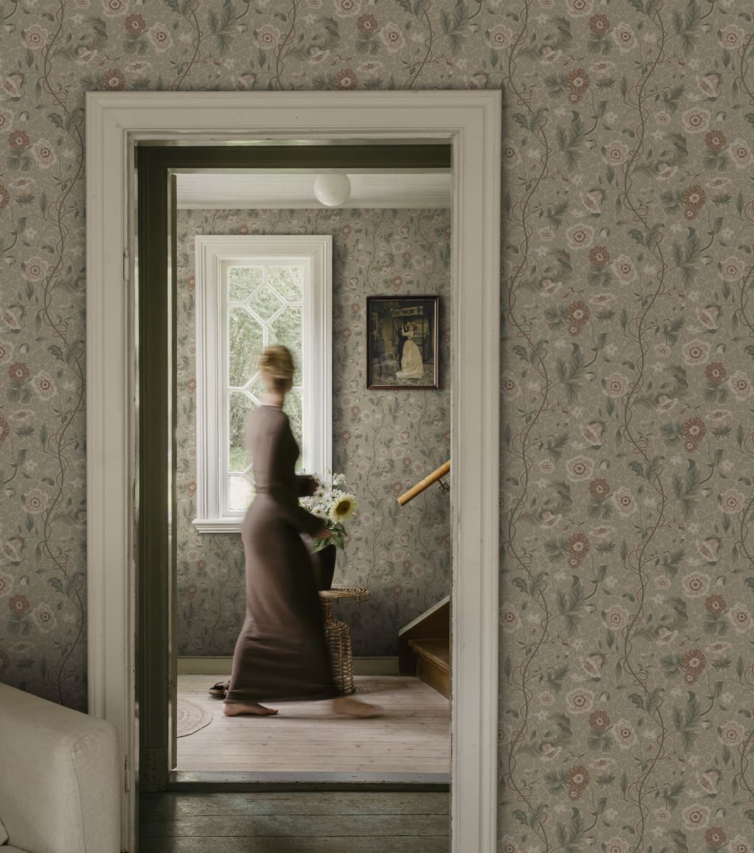 Ulla wallpaper by Sandberg in a room setting