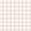 Harry wallpaper by Sandberg, flat swatch of soft watercolour gingham check in warm sand beige on white