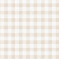 Harry wallpaper by Sandberg, flat swatch of soft watercolour gingham check in warm sand beige on white
