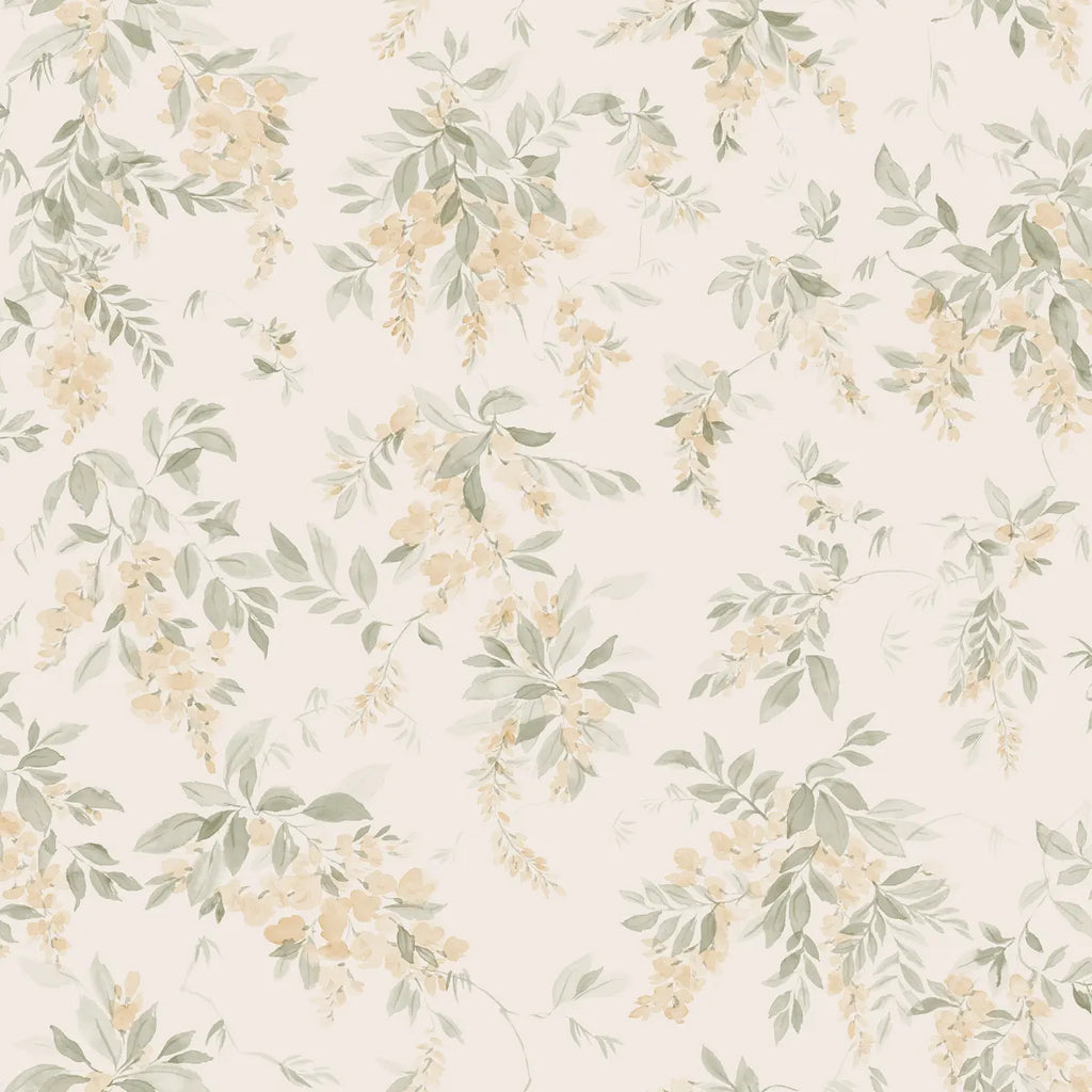 Lovisa Spring Green wallpaper by Sandberg – floral design