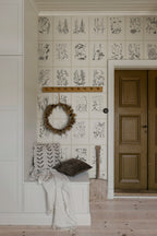 Botanica wallpaper by Sandberg – botanical design, Grey – Graphite – styled in a room setting