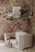 Johannas Damm wall mural by Sandberg – botanical design, Brown – styled in a room setting, view 8