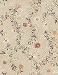 Inger wallpaper by Sandberg – floral design, Beige – Sandstone – flat swatch showing the repeat, view 5