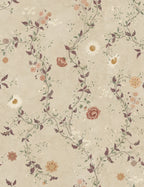 Inger wallpaper by Sandberg – floral design, Beige – Sandstone – flat swatch showing the repeat, view 5