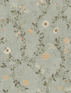 Inger wallpaper by Sandberg – floral design, Light Blue – flat swatch showing the repeat, view 2