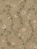 Inger wallpaper by Sandberg – floral design, Brown – flat swatch showing the repeat