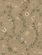 Inger wallpaper by Sandberg – floral design, Brown – flat swatch showing the repeat