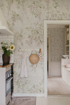 Lovisa Mural wall mural by Sandberg – floral design, Pastel – styled in a room setting, view 6