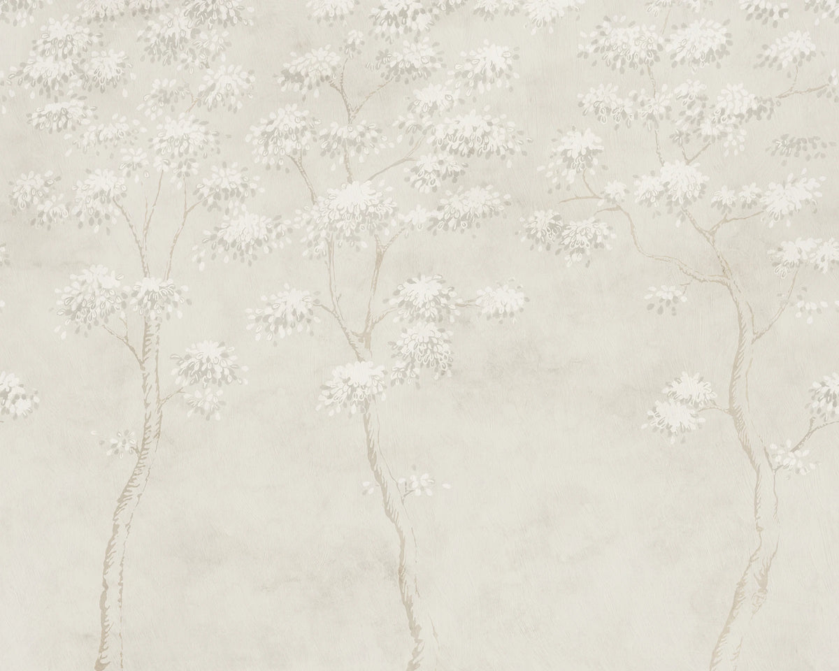 Wilhelm wall mural by Sandberg – forest & woodland design, Grey – flat swatch showing the repeat, view 2