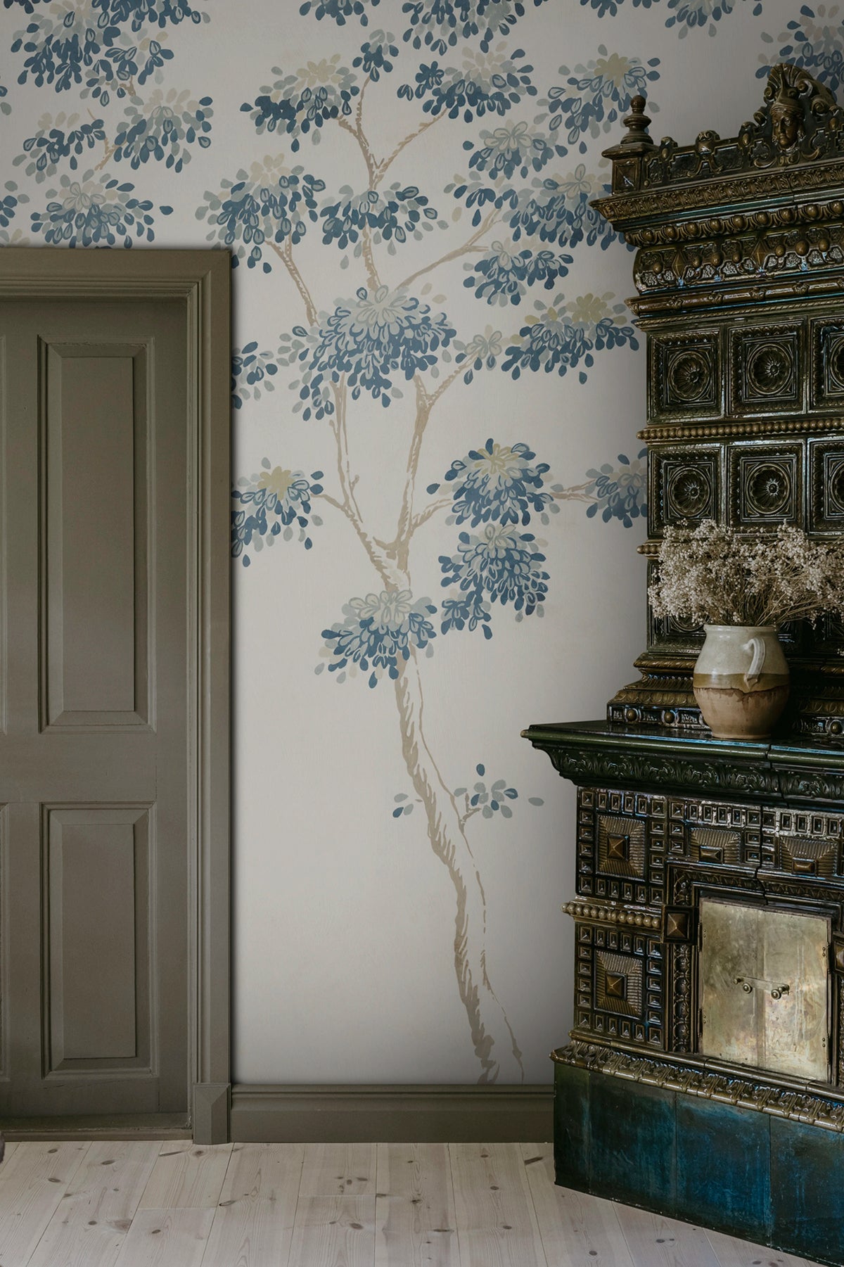Wilhelm wall mural by Sandberg – forest & woodland design, Blue